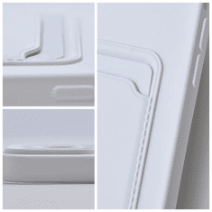 Apple iPhone 14 Plus szilikon hátlap kártyatartóval - Card Case - fehér