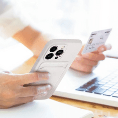 Haffner Apple iPhone 15 Pro Max szilikon hátlap kártyatartóval - Card Case - fehér (PT-6849)