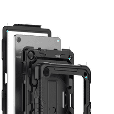 Haffner Lenovo Tab M10 10.1 (3rd Gen.) TB-328 ütésálló tablet tok 360 fokos védelemmel, 4H kijelzővédő üveggel - Solid - fekete (ECO csomagolás) (FN0520)