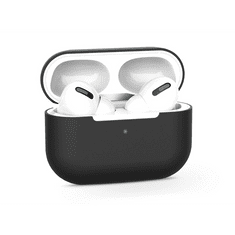 Haffner Szilikon védőtok Apple AirPods Pro 1/2 fülhallgatóhoz - fekete - ECO csomagolás (FN0513)