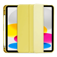 Haffner Apple iPad 10.9 (2022) tablet tok (Smart Case) on/off funkcióval, Apple Pencil tartóval - yellow (ECO csomagolás) (FN0483)