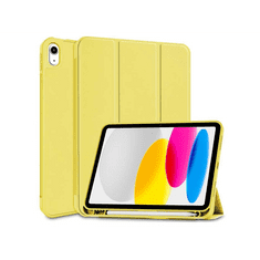 Haffner Apple iPad 10.9 (2022) tablet tok (Smart Case) on/off funkcióval, Apple Pencil tartóval - yellow (ECO csomagolás) (FN0483)