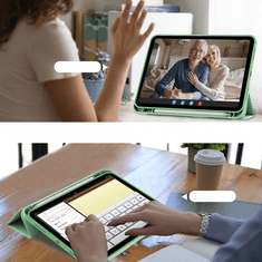 Haffner Apple iPad 10.9 (2022) tablet tok (Smart Case) on/off funkcióval, Apple Pencil tartóval - matcha green (ECO csomagolás) (FN0460)