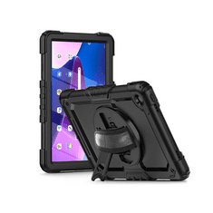 Haffner Lenovo Tab M10 Plus 10.6 (3rd. gen.) tablet tok 360 fokos védelemmel, 4H kijelzővédő üveggel - Solid - fekete (ECO csomagolás)