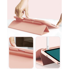 Haffner Apple iPad Air 4/Air 5 10.9 on/off funkcióval Pencil tartóval védőtok pink (FN0336) (FN0336)