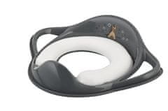 MBaby MALTEX Soft WC szűkítő fogantyúkkal Konik Minimal - acélszürke