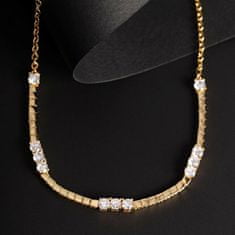 Morellato Luxus aranyozott nyaklánc átlátszó cirkónium kövekkel Scintille SAQF23