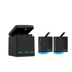 TELESIN GoPro Hero8 hármas akkumulátor töltő + 2db akkumulátor (GP-BNC-801) (GP-BNC-801)
