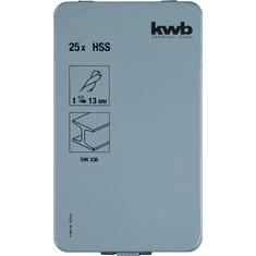 KWB HSS fém spirálfúró készlet 25 részes (422544) (kwb422544)