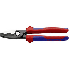 Knipex Kábelolló kettős vágóéllel 200 mm, vágóérték: O 20 mm, 95 12 200 (95 12 200)