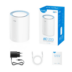 Cudy AC1200 Whole Home Mesh WiFi rendszer (1db/csomag) (M1200 1-pack) (cudyM1200 1db)