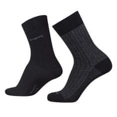 BUGATTI 2 pack - férfi zokni 6361-610 black (Méret 39-42)