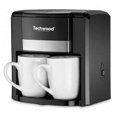 Techwood TCA-206 kávéfőző 2 kerámia csészével fekete (TCA-206)