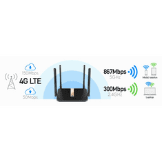 Cudy 4G LTE AC1200 Dual Band Wi-Fi Router (LT500D) (LT500D)