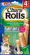 Inaba Churu Rolls macska snack csirke és tonhal 4x10 g