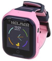 Helmer gyermekóra LK 709 GPS helymeghatározóval/dot. kijelző/ 4G/ IP67/ nano SIM/ videóhívás/ fotó/ Android és iOS/ rózsaszínű