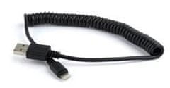 Gembird Lightning 8 tűs (M) USB 2.0 (M) töltőkábel, PVC csavart, 1,5 m, fekete