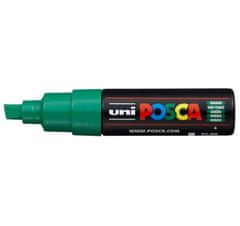 Uni-ball Posca akril filctoll PC-8K, 8 mm, zöld (széles, vágott hegyű)