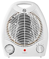 Nedis meleglevegő ventilátor/ termosztát/ fogyasztás 2000 W/ 2 fűtési mód/ átfordulási védelem/ fehér színű
