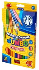 Astra Rainbow Jumbo zsírkréták 12db ceruzahegyezővel