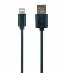 Gembird Lightning 8 tűs (M) USB 2.0 (M) töltőkábel, 3 m, fekete