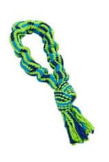 Buster Kutyajáték Bungee Loop csomóval kék/zöld 33cm