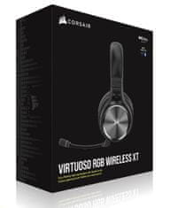 Corsair Gaming Headset VIRTUOSO RGB WIRELESS XT High-Fidelity térhatású hanggal, pala színű
