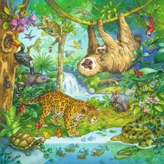 Ravensburger Puzzle Dzsungel állatok 3x49 darab