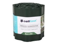 Cellfast Műanyag szegély sötétzöld 9x0,15m