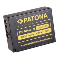 PATONA akkumulátor Fuji NP-W126 1020mAh Li-Ion 1020mAh Fuji akkumulátorhoz