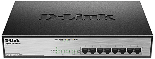 D-Link DGS-1008MP 8 portos asztali switch 8 PoE porttal