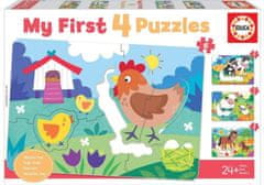 Első anyák és babák puzzle 4in1 (5,6,7,8 darab)