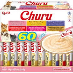 Inaba Churu macska snack tonhalas mix multipack 60x 14g