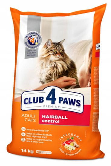 Club4Paws Premium Pollenmentesítő száraz macskaeledel Szőrlabdakontroll 14 kg