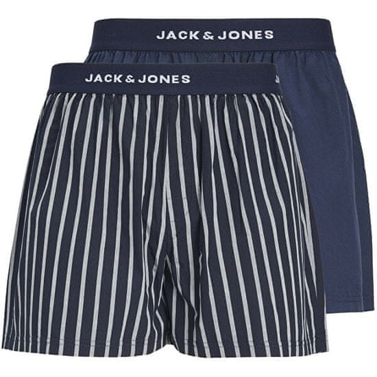 Jack&Jones 2 PACK - férfi alsónadrág JACCODY 12239047 Navy Blazer