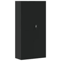 Greatstore fekete acél irattartó szekrény 90x40x180 cm