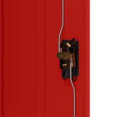 Greatstore antracitszürke-piros acél irattartó szekrény 90x40x140 cm