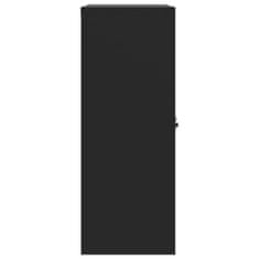 Greatstore fekete acél irattartó szekrény 90x40x105 cm
