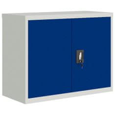 Greatstore világosszürke-kék acél irattartó szekrény 90x40x70 cm