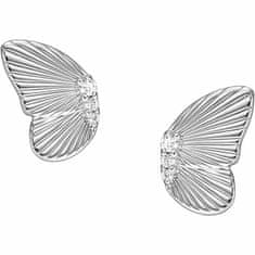 Fossil Bájos ezüst fülbevaló Butterflies kristályokkal JFS00621040