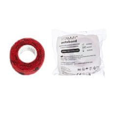 Vitammy Autoband Öntapadó kötés szívnyomattal, piros, 2,5cmx450cm