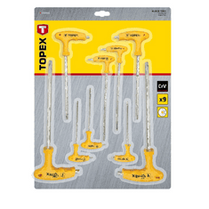 Topex TORX kulcs készlet T-szárú 9db (35D968) (35D968)