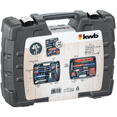 KWB PROFI CrV szerszám készlet műanyag kofferben, 40 db-os (370720) (370720)