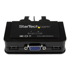 Startech StarTech.com 2 Port USB VGA Cable KVM Switch - USB Powered with Remote Switch - KVM with VGA - Dual Port VGA KVM Switch (SV211USB) - KVM switch - 2 ports (SV211USB)