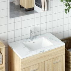 shumee fehér négyszögű kerámia fürdőszobai mosdókagyló 41,5x26x18,5 cm