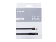 Avacom MIC-120K USB - Mikro USB kábel, 120cm, fekete