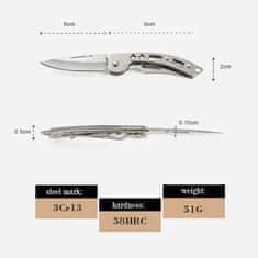 Nazario Outdoor összecsukható kés-Ezüst