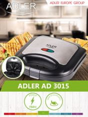 WOWO Adler AD 3015 szendvicssütő és kenyérpirító 750 W