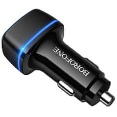 Borofone Borofone BZ14 Max autós töltő - 2x USB - 2,4A - Fekete