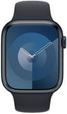 Apple Watch Series 9, mobil, 41mm, éjfél, éjféli sport szíj - S/M (MRHR3QC/A)